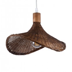 GLOBOSTAR® CUBA 01716 Boho Κρεμαστό Φωτιστικό Οροφής με Ντουί 1 x E27 AC 220-240V IP20 - Καφέ - Μ33 x Π33 x Υ25cm GLOBOSTAR® CUBA 01716 Boho Κρεμαστό Φωτιστικό Οροφής με Ντουί 1 x E27 AC 220-240V IP20 - Καφέ - Μ33 x Π33 x Υ25cm