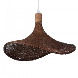 GLOBOSTAR® CUBA 01718 Boho Κρεμαστό Φωτιστικό Οροφής με Ντουί 1 x E27 AC 220-240V IP20 - Καφέ - Μ43 x Π43 x Y30cm GLOBOSTAR® CUBA 01718 Boho Κρεμαστό Φωτιστικό Οροφής με Ντουί 1 x E27 AC 220-240V IP20 - Καφέ - Μ43 x Π43 x Y30cm