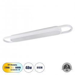 GLOBOSTAR® IGOR 61219 Μοντέρνο Φωτιστικό Οροφής LED 48W 5760lm 210° AC 220-240V IP20 Ρυθμιζόμενο Λευκό CCT με On/Off 2700K/4500K/6000K - Lumileds SMD Chip - Λευκό Ματ - Μ81 x Π13 x Υ4.5cm - 3 Χρόνια Εγγύηση GLOBOSTAR® IGOR 61219 Μοντέρνο Φωτιστικό Οροφής LED 48W 5760lm 210° AC 220-240V IP20 Ρυθμιζόμενο Λευκό CCT με On/Off 2700K/4500K/6000K - Lumileds SMD Chip - Λευκό Ματ - Μ81 x Π13 x Υ4.5cm - 3 Χρόνια Εγγύηση