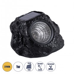 GLOBOSTAR® ROCHLIGHT 71509 Διακοσμητικό Φωτιστικό Κήπου LED 1W 50lm 120° DC 5V με Φωτοβολταϊκό Panel 5V 0.1W & Επαναφορτιζόμενη Μπαταρία Li-ion 3.2V 600mAh Αδιάβροχο IP65 Θερμό Λευκό 2700K - Μ14 x Π13 x Υ11cm - 1 Χρόνο Εγγύηση GLOBOSTAR® ROCHLIGHT 71509 Διακοσμητικό Φωτιστικό Κήπου LED 1W 50lm 120° DC 5V με Φωτοβολταϊκό Panel 5V 0.1W & Επαναφορτιζόμενη Μπαταρία Li-ion 3.2V 600mAh Αδιάβροχο IP65 Θερμό Λευκό 2700K - Μ14 x Π13 x Υ11cm - 1 Χρόνο Εγγύηση