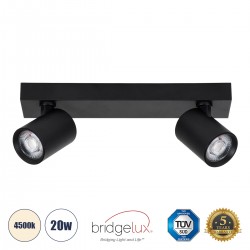 GLOBOSTAR® LEONARDO 60346 Μοντέρνο Φωτιστικό Οροφής LED 20W 2400lm 60° AC 220-240V IP20 Φυσικό Λευκό 4500K - Bridgelux COB - Μαύρο - Μ32 x Π7 x Υ11.8cm - 5 Χρόνια Εγγύηση GLOBOSTAR® LEONARDO 60346 Μοντέρνο Φωτιστικό Οροφής LED 20W 2400lm 60° AC 220-240V IP20 Φυσικό Λευκό 4500K - Bridgelux COB - Μαύρο - Μ32 x Π7 x Υ11.8cm - 5 Χρόνια Εγγύηση