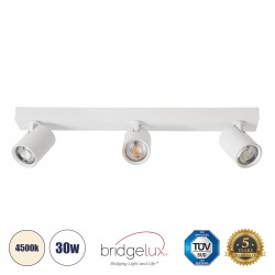 GLOBOSTAR® LEONARDO 60349 Μοντέρνο Φωτιστικό Οροφής LED 30W 3600lm 60° AC 220-240V IP20 Φυσικό Λευκό 4500K - Bridgelux COB - Λευκό - Μ52 x Π7 x Υ11.8cm - 5 Χρόνια Εγγύηση GLOBOSTAR® LEONARDO 60349 Μοντέρνο Φωτιστικό Οροφής LED 30W 3600lm 60° AC 220-240V IP20 Φυσικό Λευκό 4500K - Bridgelux COB - Λευκό - Μ52 x Π7 x Υ11.8cm - 5 Χρόνια Εγγύηση