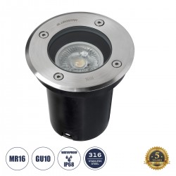 GLOBOSTAR® GIGO 60363 Χωνευτό Φωτιστικό Δαπέδου Σποτ για Λάμπα MR16 με Ντουί 1 x GU10 AC 220-240V Αδιάβροχο IP68 IK09 - Ανοξείδωτο Ατσάλι SS316 - Μ11 x Π11 x Υ11.5cm / Q10.4cm GLOBOSTAR® GIGO 60363 Χωνευτό Φωτιστικό Δαπέδου Σποτ για Λάμπα MR16 με Ντουί 1 x GU10 AC 220-240V Αδιάβροχο IP68 IK09 - Ανοξείδωτο Ατσάλι SS316 - Μ11 x Π11 x Υ11.5cm / Q10.4cm