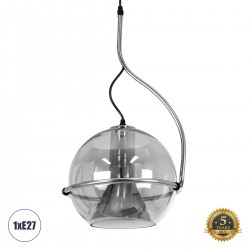GLOBOSTAR® GLASSO 60928 Μοντέρνο Κρεμαστό Φωτιστικό Οροφής με Ντουί 1 x E27 AC 220-240V IP20 - Ασημί - Μ27 x Π27 x Υ52cm GLOBOSTAR® GLASSO 60928 Μοντέρνο Κρεμαστό Φωτιστικό Οροφής με Ντουί 1 x E27 AC 220-240V IP20 - Ασημί - Μ27 x Π27 x Υ52cm
