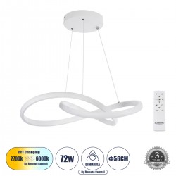 GLOBOSTAR® DEXTER 61050 Μοντέρνο Κρεμαστό Φωτιστικό Οροφής LED 72W 8064lm 300° AC 220-240V IP20 Ρυθμιζόμενο Λευκό CCT με Χειριστήριο από 2700K έως 6000K Dimmable - Lumileds SMD Chip - Λευκό Ματ - Μ56 x Π56 x Υ14cm - 3 Χρόνια Εγγύηση GLOBOSTAR® DEXTER 61050 Μοντέρνο Κρεμαστό Φωτιστικό Οροφής LED 72W 8064lm 300° AC 220-240V IP20 Ρυθμιζόμενο Λευκό CCT με Χειριστήριο από 2700K έως 6000K Dimmable - Lumileds SMD Chip - Λευκό Ματ - Μ56 x Π56 x Υ14cm - 3 Χρόνια Εγγύηση