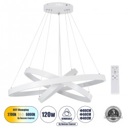 GLOBOSTAR® NEMESIS TRIO 61171-DECO Μοντέρνο Κρεμαστό Φωτιστικό Οροφής LED 120W 14723lm 360° AC 220-240V IP20 Ρυθμιζόμενο Λευκό CCT με Χειριστήριο από 2700K έως 6000K Dimmable - Lumileds SMD Chip - Λευκό Ματ - Μ80 x Π80 x Υ80cm - 3 Χρόνια Εγγύηση GLOBOSTAR® NEMESIS TRIO 61171-DECO Μοντέρνο Κρεμαστό Φωτιστικό Οροφής LED 120W 14723lm 360° AC 220-240V IP20 Ρυθμιζόμενο Λευκό CCT με Χειριστήριο από 2700K έως 6000K Dimmable - Lumileds SMD Chip - Λευκό Ματ - Μ80 x Π80 x Υ80cm - 3 Χρόνια Εγγύηση