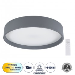 GLOBOSTAR® NARNIA 61258 Μοντέρνο Φωτιστικό Οροφής LED 75W 8625lm 120° AC 220-240V IP20 Ρυθμιζόμενο Λευκό CCT με Χειριστήριο από 2700K έως 6000K Dimmable - Lumileds SMD Chip - Γκρι Ανθρακί Ματ - Μ45 x Π45 x Υ8cm - 3 Χρόνια Εγγύηση GLOBOSTAR® NARNIA 61258 Μοντέρνο Φωτιστικό Οροφής LED 75W 8625lm 120° AC 220-240V IP20 Ρυθμιζόμενο Λευκό CCT με Χειριστήριο από 2700K έως 6000K Dimmable - Lumileds SMD Chip - Γκρι Ανθρακί Ματ - Μ45 x Π45 x Υ8cm - 3 Χρόνια Εγγύηση