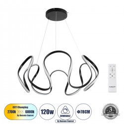 GLOBOSTAR® TARANTULA 61394 Μοντέρνο Κρεμαστό Φωτιστικό Οροφής LED 120W 13440lm 300° AC 220-240V IP20 Ρυθμιζόμενο Λευκό CCT με Χειριστήριο από 2700K έως 6000K Dimmable - Lumileds SMD Chip - Μαύρο Ματ - Μ78 x Π78 x Υ31.5cm - 3 Χρόνια Εγγύηση GLOBOSTAR® TARANTULA 61394 Μοντέρνο Κρεμαστό Φωτιστικό Οροφής LED 120W 13440lm 300° AC 220-240V IP20 Ρυθμιζόμενο Λευκό CCT με Χειριστήριο από 2700K έως 6000K Dimmable - Lumileds SMD Chip - Μαύρο Ματ - Μ78 x Π78 x Υ31.5cm - 3 Χρόνια Εγγύηση