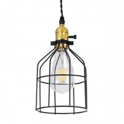 GLOBOSTAR® GALOT 01179 Vintage Κρεμαστό Φωτιστικό Οροφής με Ντουί 1 x E27 AC 220-240V IP20 - Μαύρο & Χρυσό - Μ13.5 x Π13.5 x Y16cm GLOBOSTAR® GALOT 01179 Vintage Κρεμαστό Φωτιστικό Οροφής με Ντουί 1 x E27 AC 220-240V IP20 - Μαύρο & Χρυσό - Μ13.5 x Π13.5 x Y16cm