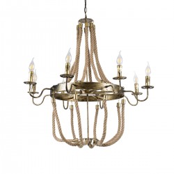 GLOBOSTAR® VICTORIAN 01405 Vintage Κρεμαστό Φωτιστικό Οροφής με Ντουί 8 x E14 AC 220-240V IP20 - Μπρούτζινο Εφέ Σκουριάς & Μπεζ - Μ87 x Π87 x Υ80cm GLOBOSTAR® VICTORIAN 01405 Vintage Κρεμαστό Φωτιστικό Οροφής με Ντουί 8 x E14 AC 220-240V IP20 - Μπρούτζινο Εφέ Σκουριάς & Μπεζ - Μ87 x Π87 x Υ80cm