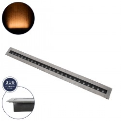 GLOBOSTAR® UNDERGROUND-REMVI 90194-Y Χωνευτό Φωτιστικό Wall Washer Δαπέδου LED 18W 1440lm 10° DC 24V Αδιάβροχο IP68 2200K DMX512 Dimmable - Ανοξείδωτο Ατσάλι 304 - Μ100 x Π9 x Υ7.2cm / Μ98.2 x Π7.6cm - 3 Χρόνια Εγγύηση GLOBOSTAR® UNDERGROUND-REMVI 90194-Y Χωνευτό Φωτιστικό Wall Washer Δαπέδου LED 18W 1440lm 10° DC 24V Αδιάβροχο IP68 2200K DMX512 Dimmable - Ανοξείδωτο Ατσάλι 304 - Μ100 x Π9 x Υ7.2cm / Μ98.2 x Π7.6cm - 3 Χρόνια Εγγύηση