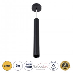 GLOBOSTAR® CANAL 60374 Μοντέρνο Κρεμαστό Φωτιστικό Οροφής LED 7W 700lm 36° AC 220-240V IP20 Θερμό Λευκό 2700K - Bridgelux COB - Μαύρο - Μ4 x Π4 x Υ30cm - 5 Χρόνια Εγγύηση GLOBOSTAR® CANAL 60374 Μοντέρνο Κρεμαστό Φωτιστικό Οροφής LED 7W 700lm 36° AC 220-240V IP20 Θερμό Λευκό 2700K - Bridgelux COB - Μαύρο - Μ4 x Π4 x Υ30cm - 5 Χρόνια Εγγύηση