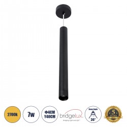 GLOBOSTAR® CANAL 60375 Μοντέρνο Κρεμαστό Φωτιστικό Οροφής LED 7W 700lm 36° AC 220-240V IP20 Θερμό Λευκό 2700K - Bridgelux COB - Μαύρο - Μ4 x Π4 x Υ40cm - 5 Χρόνια Εγγύηση GLOBOSTAR® CANAL 60375 Μοντέρνο Κρεμαστό Φωτιστικό Οροφής LED 7W 700lm 36° AC 220-240V IP20 Θερμό Λευκό 2700K - Bridgelux COB - Μαύρο - Μ4 x Π4 x Υ40cm - 5 Χρόνια Εγγύηση