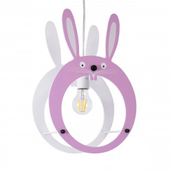 GLOBOSTAR® BUNNY 61577 Παιδικό Κρεμαστό Φωτιστικό Οροφής με Ντουί 1 x E27 AC 220-240V IP20 - Ροζ & Λευκό - Μ27.2 x Π15.5 x Υ40cm GLOBOSTAR® BUNNY 61577 Παιδικό Κρεμαστό Φωτιστικό Οροφής με Ντουί 1 x E27 AC 220-240V IP20 - Ροζ & Λευκό - Μ27.2 x Π15.5 x Υ40cm