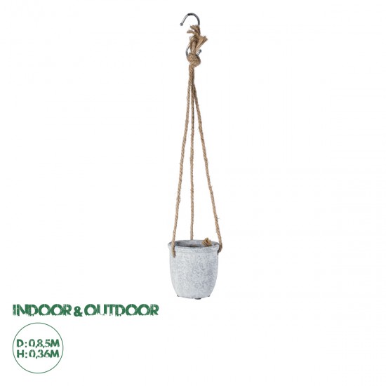 GloboStar® Artificial Garden SCORPIOS 20491 Κρεμαστό Πήλινο Κεραμικό Κασπώ Γλάστρα - Flower Pot Γκρι Φ8.5cm x Υ36cm GloboStar® Artificial Garden SCORPIOS 20491 Κρεμαστό Πήλινο Κεραμικό Κασπώ Γλάστρα - Flower Pot Γκρι Φ8.5cm x Υ36cm