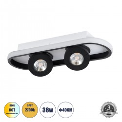 GLOBOSTAR® NESPO 61212 Μοντέρνο Φωτιστικό Οροφής LED 36W 4032lm 360° & 45° AC 220-240V IP20 Ρυθμιζόμενο Λευκό CCT με On/Off 2700K/4500K/6000K - Lumileds SMD Chip - Μαύρο Ματ - Μ40 x Π13 x Υ6.5cm - 3 Χρόνια Εγγύηση GLOBOSTAR® NESPO 61212 Μοντέρνο Φωτιστικό Οροφής LED 36W 4032lm 360° & 45° AC 220-240V IP20 Ρυθμιζόμενο Λευκό CCT με On/Off 2700K/4500K/6000K - Lumileds SMD Chip - Μαύρο Ματ - Μ40 x Π13 x Υ6.5cm - 3 Χρόνια Εγγύηση