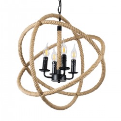 GLOBOSTAR® VITRUVIAN 01141 Boho Κρεμαστό Φωτιστικό Οροφής με Ντουί 4 x E14 AC 220-240V IP20 - Μαύρο & Μπεζ - Μ53 x Π53 x Υ53cm GLOBOSTAR® VITRUVIAN 01141 Boho Κρεμαστό Φωτιστικό Οροφής με Ντουί 4 x E14 AC 220-240V IP20 - Μαύρο & Μπεζ - Μ53 x Π53 x Υ53cm