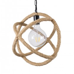 GLOBOSTAR® BALANCE 01596 Vintage Κρεμαστό Φωτιστικό Οροφής με Ντουί 1 x E27 AC 220-240V IP20 - Μαύρο & Μπεζ - Μ35 x Π35 x Υ36cm GLOBOSTAR® BALANCE 01596 Vintage Κρεμαστό Φωτιστικό Οροφής με Ντουί 1 x E27 AC 220-240V IP20 - Μαύρο & Μπεζ - Μ35 x Π35 x Υ36cm