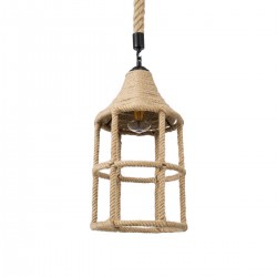 GLOBOSTAR® YUBA 01612 Boho Κρεμαστό Φωτιστικό Οροφής με Ντουί 1 x E27 AC 220-240V IP20 - Μπεζ - Μ22 x Π22 x Y40cm GLOBOSTAR® YUBA 01612 Boho Κρεμαστό Φωτιστικό Οροφής με Ντουί 1 x E27 AC 220-240V IP20 - Μπεζ - Μ22 x Π22 x Y40cm