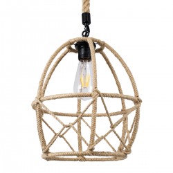 GLOBOSTAR® TELAN 01615 Vintage Κρεμαστό Φωτιστικό Οροφής με Ντουί 1 x E27 AC 220-240V IP20 - Μπεζ - Μ30 x Π30 x Υ38cm GLOBOSTAR® TELAN 01615 Vintage Κρεμαστό Φωτιστικό Οροφής με Ντουί 1 x E27 AC 220-240V IP20 - Μπεζ - Μ30 x Π30 x Υ38cm