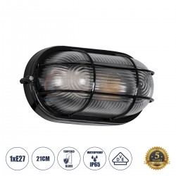 GLOBOSTAR® BOATLIGHT 61583 Vintage Φωτιστικό Καραβοχελώνα Τοίχου - Απλίκα με Ντουί 1 x E27 AC 220-240V Αδιάβροχο IP65 - Μαύρο Ματ - Μ21 x Π10.4 x Υ9cm GLOBOSTAR® BOATLIGHT 61583 Vintage Φωτιστικό Καραβοχελώνα Τοίχου - Απλίκα με Ντουί 1 x E27 AC 220-240V Αδιάβροχο IP65 - Μαύρο Ματ - Μ21 x Π10.4 x Υ9cm