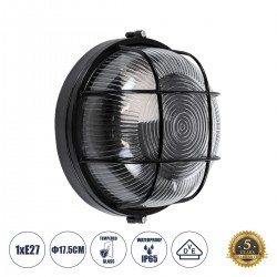 GLOBOSTAR® BOATLIGHT 61586 Vintage Φωτιστικό Καραβοχελώνα Τοίχου & Οροφής με Ντουί 1 x E27 AC 220-240V Αδιάβροχο IP65 - Μαύρο Ματ - Μ17.5 x Π17.5 x Υ9cm GLOBOSTAR® BOATLIGHT 61586 Vintage Φωτιστικό Καραβοχελώνα Τοίχου & Οροφής με Ντουί 1 x E27 AC 220-240V Αδιάβροχο IP65 - Μαύρο Ματ - Μ17.5 x Π17.5 x Υ9cm