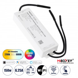 GloboStar® 71440 WP5-P150V24 Mi-BOXER DC Smart Wifi & RF 2.4Ghz & Push Dimming Power Supply Τροφοδοτικό SELV & Controller / Dimmer All in One 5 Καναλιών AC100-240V σε DC 24V 5 x 1.25A 30W - Max 6.25A 150W - Αδιάβροχο IP67 RGBW+WW Μ22.5 x Π7.3  GloboStar® 71440 WP5-P150V24 Mi-BOXER DC Smart Wifi & RF 2.4Ghz & Push Dimming Power Supply Τροφοδοτικό SELV & Controller / Dimmer All in One 5 Καναλιών AC100-240V σε DC 24V 5 x 1.25A 30W - Max 6.25A 150W - Αδιάβροχο IP67 RGBW+WW Μ22.5 x Π7.3