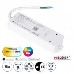 GloboStar® 71441 WL5-P75V24 Mi-BOXER DC Smart Wifi & RF 2.4Ghz Power Supply Τροφοδοτικό SELV & Controller / Dimmer All in One 5 Καναλιών AC100-240V σε DC 24V 5 x 0.6A 14.4W - Max 3A 75W - IP20 RGBW+WW Μ19 x Π5.5 x Υ3.2cm - 5 Years Warranty GloboStar® 71441 WL5-P75V24 Mi-BOXER DC Smart Wifi & RF 2.4Ghz Power Supply Τροφοδοτικό SELV & Controller / Dimmer All in One 5 Καναλιών AC100-240V σε DC 24V 5 x 0.6A 14.4W - Max 3A 75W - IP20 RGBW+WW Μ19 x Π5.5 x Υ3.2cm - 5 Years Warranty
