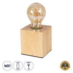 GloboStar® WOODBOX 99405 Μοντέρνο Επιτραπέζιο Φωτιστικό Πορτατίφ Μονόφωτο 1 x E27 IP20 Μπεζ Ξύλο - Μ7.6 x Π7.6 x Υ8.2cm GloboStar® WOODBOX 99405 Μοντέρνο Επιτραπέζιο Φωτιστικό Πορτατίφ Μονόφωτο 1 x E27 IP20 Μπεζ Ξύλο - Μ7.6 x Π7.6 x Υ8.2cm
