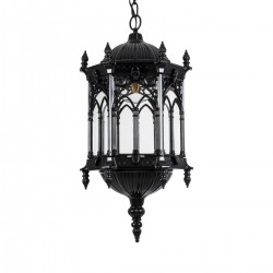 GLOBOSTAR® DARCY 00672 Vintage Κρεμαστό Φωτιστικό Οροφής με Ντουί 1 x E27 AC 220-240V IP20 - Μαύρο & Διάφανο - Μ35 x Π35 x Υ61cm GLOBOSTAR® DARCY 00672 Vintage Κρεμαστό Φωτιστικό Οροφής με Ντουί 1 x E27 AC 220-240V IP20 - Μαύρο & Διάφανο - Μ35 x Π35 x Υ61cm
