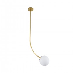 GLOBOSTAR® DRIZZLE 00922 Μοντέρνο Φωτιστικό Οροφής με Ντουί 1 x E27 AC 220-240V IP20 - Λευκό & Χρυσό - Μ15 x Π15 x Υ70cm GLOBOSTAR® DRIZZLE 00922 Μοντέρνο Φωτιστικό Οροφής με Ντουί 1 x E27 AC 220-240V IP20 - Λευκό & Χρυσό - Μ15 x Π15 x Υ70cm