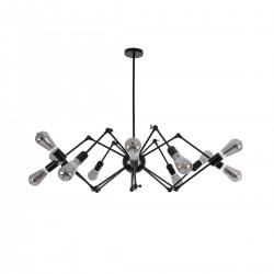 GLOBOSTAR® SPIDER 01012 Vintage Φωτιστικό Οροφής με Ντουί 12 x E27 AC 220-240V IP20 - Μαύρο - Μ100 x Π100 x Υ40cm GLOBOSTAR® SPIDER 01012 Vintage Φωτιστικό Οροφής με Ντουί 12 x E27 AC 220-240V IP20 - Μαύρο - Μ100 x Π100 x Υ40cm