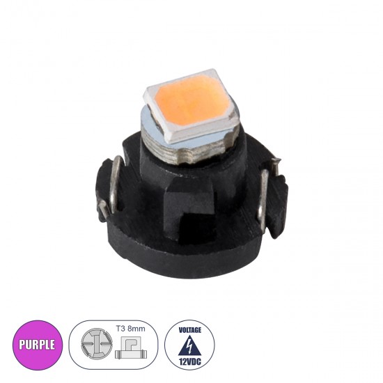 GloboStar® T3 81007 Λάμπα Αυτοκινήτου LED 1xSMD1210 0.2W 30lm 120° DC 12-16V IP20 Μ0.8 x Π0.8 x Υ0.7mm Μωβ GloboStar® T3 81007 Λάμπα Αυτοκινήτου LED 1xSMD1210 0.2W 30lm 120° DC 12-16V IP20 Μ0.8 x Π0.8 x Υ0.7mm Μωβ