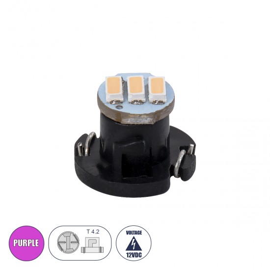 GloboStar® T4.2 81014 Λάμπα Αυτοκινήτου LED 3xSMD4014 0.6W 120lm 120° DC 12-16V IP20 Μ1 x Π1 x Υ0.8cm Ροζ GloboStar® T4.2 81014 Λάμπα Αυτοκινήτου LED 3xSMD4014 0.6W 120lm 120° DC 12-16V IP20 Μ1 x Π1 x Υ0.8cm Ροζ