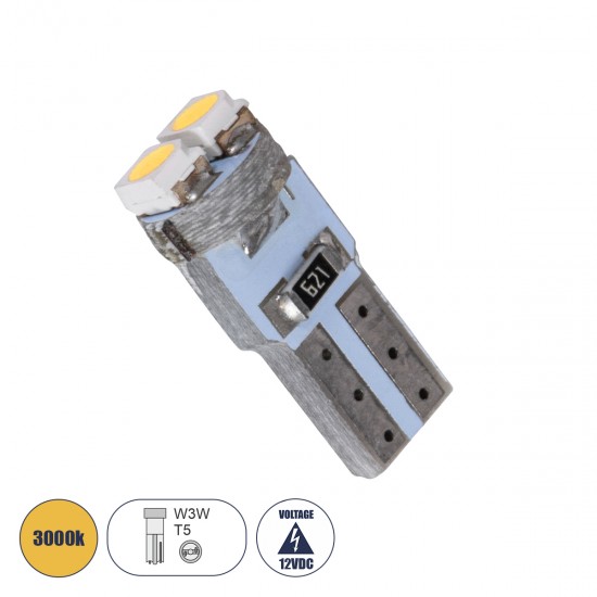 GloboStar® T5 81023 Λάμπα Αυτοκινήτου LED 2xSMD1210 0.6W 80lm 120° DC 12-16V IP20 Φ0.7 x Υ1.7cm Θερμό Λευκό 3000K GloboStar® T5 81023 Λάμπα Αυτοκινήτου LED 2xSMD1210 0.6W 80lm 120° DC 12-16V IP20 Φ0.7 x Υ1.7cm Θερμό Λευκό 3000K