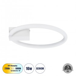 GLOBOSTAR® CINDERELLA 60977 Μοντέρνο Φωτιστικό Οροφής LED 16W 1792lm 360° AC 220-240V IP20 Ρυθμιζόμενο Λευκό CCT με On/Off 2700K/4500K/6000K - Lumileds SMD Chip - Λευκό Ματ - Μ28.5 x Π28.5 x Υ5cm - 3 Χρόνια Εγγύηση GLOBOSTAR® CINDERELLA 60977 Μοντέρνο Φωτιστικό Οροφής LED 16W 1792lm 360° AC 220-240V IP20 Ρυθμιζόμενο Λευκό CCT με On/Off 2700K/4500K/6000K - Lumileds SMD Chip - Λευκό Ματ - Μ28.5 x Π28.5 x Υ5cm - 3 Χρόνια Εγγύηση