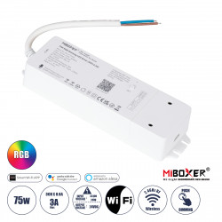 GloboStar® 71439 WL3-P75V24 Mi-BOXER DC Smart Wifi & RF 2.4Ghz & Push Dimming Power Supply Τροφοδοτικό SELV & Controller / Dimmer All in One 3 Καναλιών AC100-240V σε DC 24V 3 x 0.6A 14.4W - Max 3A 75W - IP20 RGB Μ19 x Π5.5 x Υ3.2cm - 5 Years W GloboStar® 71439 WL3-P75V24 Mi-BOXER DC Smart Wifi & RF 2.4Ghz & Push Dimming Power Supply Τροφοδοτικό SELV & Controller / Dimmer All in One 3 Καναλιών AC100-240V σε DC 24V 3 x 0.6A 14.4W - Max 3A 75W - IP20 RGB Μ19 x Π5.5 x Υ3.2cm - 5 Years W