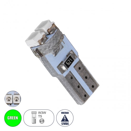 GloboStar® T5 81025 Λάμπα Αυτοκινήτου LED 2xSMD1210 0.6W 72lm 120° DC 12-16V IP20 Φ0.7 x Υ1.7cm Πράσινο GloboStar® T5 81025 Λάμπα Αυτοκινήτου LED 2xSMD1210 0.6W 72lm 120° DC 12-16V IP20 Φ0.7 x Υ1.7cm Πράσινο