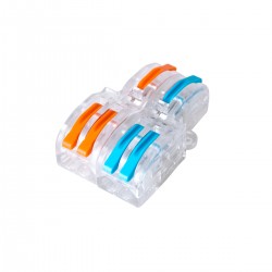 GloboStar® FAST-CONNECT 69909 Διπλή σε Τετραπλή Κλέμα Ταχείας Σύνδεσης & Διακλάδωσης Καλωδίων - 2 x Είσοδοι & 4 x Έξοδοι με Συμβατή Διατομή Καλωδίων 0.08mm² έως 2.5mm² - 250V/4KV 32A Max - Μ2.6 x Π4 x Υ1.5cm - Διάφανο με Πορτοκαλί & Μπλε - Πακ GloboStar® FAST-CONNECT 69909 Διπλή σε Τετραπλή Κλέμα Ταχείας Σύνδεσης & Διακλάδωσης Καλωδίων - 2 x Είσοδοι & 4 x Έξοδοι με Συμβατή Διατομή Καλωδίων 0.08mm² έως 2.5mm² - 250V/4KV 32A Max - Μ2.6 x Π4 x Υ1.5cm - Διάφανο με Πορτοκαλί & Μπλε - Πακ