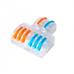 GloboStar® FAST-CONNECT 69910 Διπλή σε Εξαπλή Κλέμα Ταχείας Σύνδεσης & Διακλάδωσης Καλωδίων - 2 x Είσοδοι & 6 x Έξοδοι με Συμβατή Διατομή Καλωδίων 0.08mm² έως 2.5mm² - 250V/4KV 32A Max - Μ3.6 x Π4 x Υ1.5cm - Διάφανο με Πορτοκαλί & Μπλε - Πακέτ GloboStar® FAST-CONNECT 69910 Διπλή σε Εξαπλή Κλέμα Ταχείας Σύνδεσης & Διακλάδωσης Καλωδίων - 2 x Είσοδοι & 6 x Έξοδοι με Συμβατή Διατομή Καλωδίων 0.08mm² έως 2.5mm² - 250V/4KV 32A Max - Μ3.6 x Π4 x Υ1.5cm - Διάφανο με Πορτοκαλί & Μπλε - Πακέτ