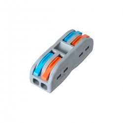 GLOBOSTAR® FAST-CONNECT 69911 Διπλή Κλέμα Ταχείας Σύνδεσης & Διακλάδωσης Καλωδίων - 2 x Είσοδοι & 2 x Έξοδοι με Συμβατή Διατομή Καλωδίων 0.08mm² έως 2.5mm² - 250V/4KV 32A Max IP20 - Γκρι με Πορτοκαλί & Μπλε - Μ2 x Π4 x Υ1.5cm - Πακέτο 5 Τεμαχί GLOBOSTAR® FAST-CONNECT 69911 Διπλή Κλέμα Ταχείας Σύνδεσης & Διακλάδωσης Καλωδίων - 2 x Είσοδοι & 2 x Έξοδοι με Συμβατή Διατομή Καλωδίων 0.08mm² έως 2.5mm² - 250V/4KV 32A Max IP20 - Γκρι με Πορτοκαλί & Μπλε - Μ2 x Π4 x Υ1.5cm - Πακέτο 5 Τεμαχί