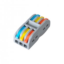 GloboStar® FAST-CONNECT 69912 Τριπλή Κλέμα Ταχείας Σύνδεσης & Διακλάδωσης Καλωδίων - 3 x Είσοδοι & 3 x Έξοδοι με Συμβατή Διατομή Καλωδίων 0.08mm² έως 2.5mm² - 250V/4KV 32A Max - Μ4 x Π4 x Υ1.5cm - Γκρι με Πορτοκαλί, Κίτρινο & Μπλε - Πακέτο 5 Τ GloboStar® FAST-CONNECT 69912 Τριπλή Κλέμα Ταχείας Σύνδεσης & Διακλάδωσης Καλωδίων - 3 x Είσοδοι & 3 x Έξοδοι με Συμβατή Διατομή Καλωδίων 0.08mm² έως 2.5mm² - 250V/4KV 32A Max - Μ4 x Π4 x Υ1.5cm - Γκρι με Πορτοκαλί, Κίτρινο & Μπλε - Πακέτο 5 Τ