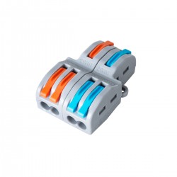 GLOBOSTAR® FAST-CONNECT 69913 Διπλή σε Τετραπλή Κλέμα Ταχείας Σύνδεσης & Διακλάδωσης Καλωδίων - 2 x Είσοδοι & 4 x Έξοδοι με Συμβατή Διατομή Καλωδίων 0.08mm² έως 2.5mm² - 250V/4KV 32A Max IP20 - Γκρι με Πορτοκαλί & Μπλε - Μ2.6 x Π4 x Υ1.5cm - Π GLOBOSTAR® FAST-CONNECT 69913 Διπλή σε Τετραπλή Κλέμα Ταχείας Σύνδεσης & Διακλάδωσης Καλωδίων - 2 x Είσοδοι & 4 x Έξοδοι με Συμβατή Διατομή Καλωδίων 0.08mm² έως 2.5mm² - 250V/4KV 32A Max IP20 - Γκρι με Πορτοκαλί & Μπλε - Μ2.6 x Π4 x Υ1.5cm - Π