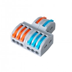 GloboStar® FAST-CONNECT 69914 Διπλή σε Εξαπλή Κλέμα Ταχείας Σύνδεσης & Διακλάδωσης Καλωδίων - 2 x Είσοδοι & 6 x Έξοδοι με Συμβατή Διατομή Καλωδίων 0.08mm² έως 2.5mm² - 250V/4KV 32A Max - Μ3.6 x Π4 x Υ1.5cm - Γκρι με Πορτοκαλί & Μπλε - Πακέτο 5 GloboStar® FAST-CONNECT 69914 Διπλή σε Εξαπλή Κλέμα Ταχείας Σύνδεσης & Διακλάδωσης Καλωδίων - 2 x Είσοδοι & 6 x Έξοδοι με Συμβατή Διατομή Καλωδίων 0.08mm² έως 2.5mm² - 250V/4KV 32A Max - Μ3.6 x Π4 x Υ1.5cm - Γκρι με Πορτοκαλί & Μπλε - Πακέτο 5