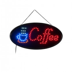 GloboStar® 75687 Φωτιστικό Ταμπέλα LED Οβάλ Σήμανσης COFFEE με Πρίζα AC 230V Μ48 x Π1.8 x Υ24.5cm GloboStar® 75687 Φωτιστικό Ταμπέλα LED Οβάλ Σήμανσης COFFEE με Πρίζα AC 230V Μ48 x Π1.8 x Υ24.5cm