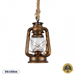 GLOBOSTAR® BARBAROSSA 01706 Vintage Κρεμαστό Φωτιστικό Οροφής με Ντουί 1 x E27 AC 220-240V IP20 - Χάλκινο Εφέ Σκουριάς - Μ18 x Π18 x Υ28cm GLOBOSTAR® BARBAROSSA 01706 Vintage Κρεμαστό Φωτιστικό Οροφής με Ντουί 1 x E27 AC 220-240V IP20 - Χάλκινο Εφέ Σκουριάς - Μ18 x Π18 x Υ28cm