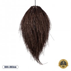 GLOBOSTAR® ARCHIPELAGO 01748 Boho Κρεμαστό Φωτιστικό Οροφής με Ντουί 1 x E27 AC 220-240V IP20 - Καφέ - Μ30 x Π30 x Υ63cm GLOBOSTAR® ARCHIPELAGO 01748 Boho Κρεμαστό Φωτιστικό Οροφής με Ντουί 1 x E27 AC 220-240V IP20 - Καφέ - Μ30 x Π30 x Υ63cm