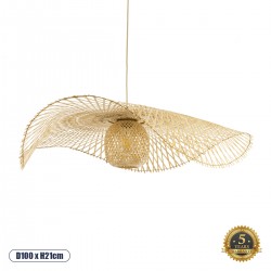GLOBOSTAR® CINNABAR 01838 Boho Κρεμαστό Φωτιστικό Οροφής με Ντουί 1 x E27 AC 220-240V IP20 - Μπεζ - Μ100 x Π100 x Υ21cm GLOBOSTAR® CINNABAR 01838 Boho Κρεμαστό Φωτιστικό Οροφής με Ντουί 1 x E27 AC 220-240V IP20 - Μπεζ - Μ100 x Π100 x Υ21cm