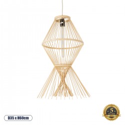 GLOBOSTAR® YOSHI 01928 Boho Κρεμαστό Φωτιστικό Οροφής με Ντουί 1 x E27 AC 220-240V IP20 - Μπεζ - Μ35 x Π35 x Υ60cm GLOBOSTAR® YOSHI 01928 Boho Κρεμαστό Φωτιστικό Οροφής με Ντουί 1 x E27 AC 220-240V IP20 - Μπεζ - Μ35 x Π35 x Υ60cm