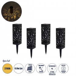 GloboStar® TRIBAL 71526 ΣΕΤ 4 Τεμαχίων Αυτόνομα Ηλιακά Φωτιστικά LED SMD 0.80W/Τεμ. 80lm/Τεμ. με Ενσωματωμένη Μπαταρία 600mAh - Φωτοβολταϊκό Πάνελ με Αισθητήρα Ημέρας-Νύχτας Αδιάβροχο IP65 Φανάρι Κήπου Τετράγωνο Θερμό Λευκό 2700K Μ6 x Π6 x Υ18cm - 1 Χρόνo GloboStar® TRIBAL 71526 ΣΕΤ 4 Τεμαχίων Αυτόνομα Ηλιακά Φωτιστικά LED SMD 0.80W/Τεμ. 80lm/Τεμ. με Ενσωματωμένη Μπαταρία 600mAh - Φωτοβολταϊκό Πάνελ με Αισθητήρα Ημέρας-Νύχτας Αδιάβροχο IP65 Φανάρι Κήπου Τετράγωνο Θερμό Λευκό 2700K Μ6 x Π6 x Υ18cm - 1 Χρόνo